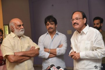 Venkaiah Naidu at Om Namo Venkatesaya Movie Special Show